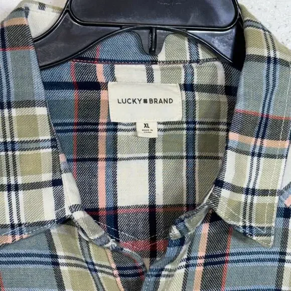 Lucky Brand Men's Indigo long sleeve Western Shirt Multi XL $90 - Picture 6 of 9